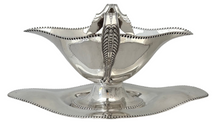Early 20th Century Silver Plated Double Lipped Sauce Boat & Stand.