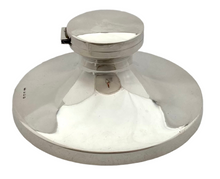 George VI Large Silver Capstan Inkwell. Birmingham 1948 Sanders & Mackenzie.