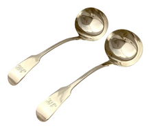 Victorian Pair of Silver Sauce Ladles. London 1852 Samuel Hayne & Dudley Cater. 4 troy ounces.