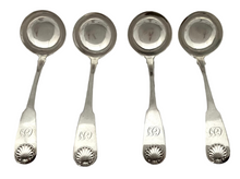 Georgian, George III, Four Scottish Silver Sauce Ladles. Edinburgh 1819 Andrew Wilkie. 3.8 troy ounces.