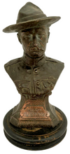 Major General Baden-Powell, Second Boer War, Patinated Copper Bust, circa 1900.