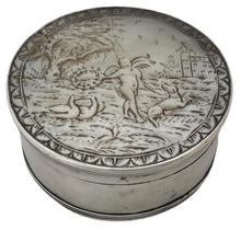 Early 19th Century Continental White Metal and Carved Mother of Pearl Box.