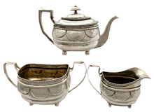 Georgian, George III, Silver Tea Set. London 1811 Duncan Urquhart & Napthali Hart. 32 troy ounces.