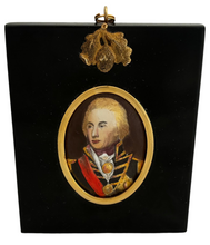 Vice Admiral Viscount Nelson, Hand Coloured Ceramic Portrait Plaque.
