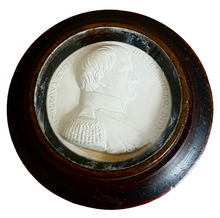 Napoleon Bonaparte Portrait Profile Plaquette Within A Turned Oak Box, After Caque.