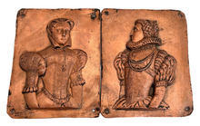 Mary Queen Of Scots and Elizabeth I Pair of Relief Portrait Plaques.