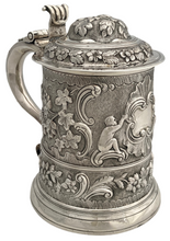 Georgian, George II, Silver Lidded Tankard. London 1748 Henry Brind. 23 troy ounces.