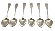 Georgian, George III, Six Silver Dessert Spoons. London 1820 Solomon Royes. 8.8 troy ounces.