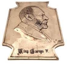 Large George V Gilt Brass Relief Memorial Plaque, Dated 1936.