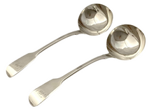 Victorian Pair of Silver Sauce Ladles. London 1862 Chawner & Co. 3.6 troy ounces.