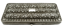 Anglo Indian Cutch Pattern Silver Cigar Case, circa 1890 - 1910. 7.6 troy ounces.