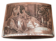'La Lecon De Musique' French Roller Ink Blotter, After Nicolas Lancret.