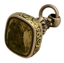 Vice Admiral Sir Charles Richardson KCB, Royal Navy, Late George III Yellow Metal & Citrine Armorial Fob Seal.