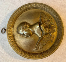 Napoleon Bonaparte, Gilt Metal Portrait Profile & Imperial Eagle Roundel, circa 1820.