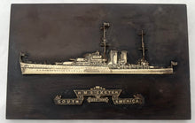 Battle of the River Plate Interest. HMS Exeter, South America 1933 - 1936, Relief Plaque.