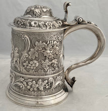 Georgian, George II, Silver Lidded Tankard. London 1748 Henry Brind. 23 troy ounces.