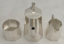 Art Deco Silver Plated Bachelor's Coffee Service. Asprey of London, circa 1935.