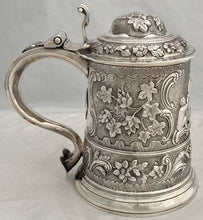Georgian, George II, Silver Lidded Tankard. London 1748 Henry Brind. 23 troy ounces.