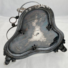 William IV Silver Decanter Stand & Three Amethyst Glass Decanters. London 1832 The Barnards. 25 troy ounces.