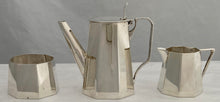 Art Deco Silver Plated Bachelor's Coffee Service. Asprey of London, circa 1935.