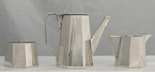 Art Deco Silver Plated Bachelor's Coffee Service. Asprey of London, circa 1935.