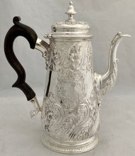 Georgian, George II, Silver Coffee Pot. London 1739 Edward Vincent. 26 troy ounces.