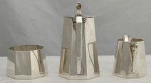Art Deco Silver Plated Bachelor's Coffee Service. Asprey of London, circa 1935.
