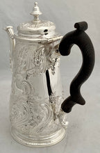 Georgian, George II, Silver Coffee Pot. London 1739 Edward Vincent. 26 troy ounces.