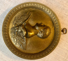 Napoleon Bonaparte, Gilt Metal Portrait Profile & Imperial Eagle Roundel, circa 1820.