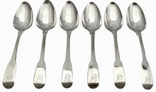 George III Six Silver Dessert Spoons. London 1792 George Smith III & William Fearn. 7.9 troy ounces.