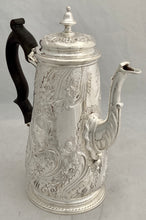 Georgian, George II, Silver Coffee Pot. London 1739 Edward Vincent. 26 troy ounces.