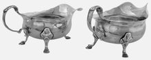 Georgian, George II, Pair of Silver Sauce Boats. London 1742 John Pollock. 14 troy ounces.