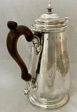 Georgian, George II, Silver Armorial Coffee Pot for Seamark. London 1742 Richard Bayley. 23.8 troy ounces.
