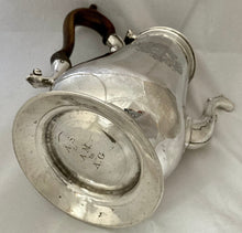 Georgian, George II, Silver Armorial Coffee Pot for Seamark. London 1742 Richard Bayley. 23.8 troy ounces.