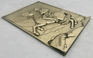 Napoleon Bonaparte Passe Le Grand Saint-Bernard: Relief Plaque, After Jacques-Louis David.