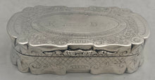 Victorian Silver Plated Table Snuff Box 'Rosherville Hotel'.