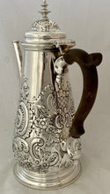 Georgian, George II, Silver Coffee Pot. London circa 1745 - 1760. 20.5 troy ounces.