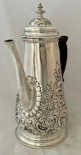 Georgian, George II, Silver Coffee Pot. London circa 1745 - 1760. 20.5 troy ounces.