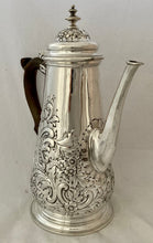 Georgian, George II, Silver Coffee Pot. London circa 1745 - 1760. 20.5 troy ounces.