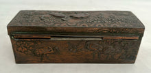 A 19th Century Relief Detail Naturalistic Copper Box, circa 1870 - 1890.