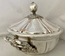 19th Century French Silver Plate on Copper Covered Tureen.