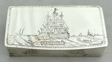 HMS Victory, George V Silver Snuff Box. London 1928 Pairpoint Brothers. 2.6 troy ounces.