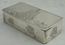 HMS Victory, George V Silver Snuff Box. London 1928 Pairpoint Brothers. 2.6 troy ounces.