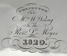 Georgian, George III, Silver Salver. Sheffield 1818 S. C. Younge & Co. 44 troy ounces.