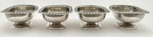 Georgian, George IV,  Four Silver Salts. London 1821 John Cope Folkard. 14.8 troy ounces.
