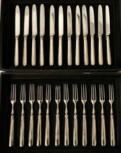 Georgian, George III, Crested Silver Dessert Knives & Forks for Twelve. London 1799 William Abdy II.