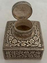 Anglo Indian Silver Inkwell, Kashmir circa 1890. 2.5 troy ounces.