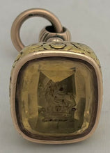 Vice Admiral Sir Charles Richardson KCB, Royal Navy, Late George III Yellow Metal & Citrine Armorial Fob Seal.