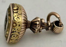 Vice Admiral Sir Charles Richardson KCB, Royal Navy, Late George III Yellow Metal & Citrine Armorial Fob Seal.