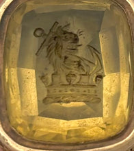 Vice Admiral Sir Charles Richardson KCB, Royal Navy, Late George III Yellow Metal & Citrine Armorial Fob Seal.
